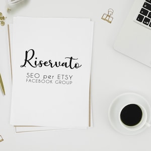Ordine riservato per il gruppo Seo per Etsy