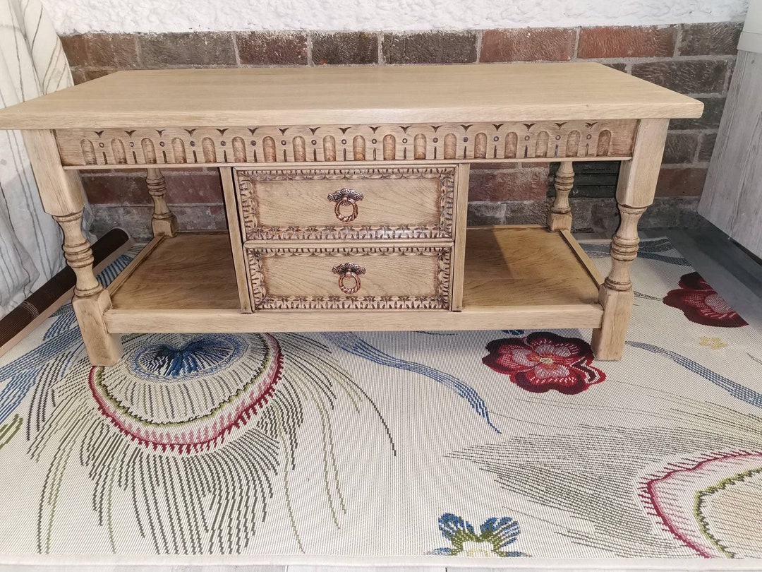 Oak Old Charm Coffee Table Etsy