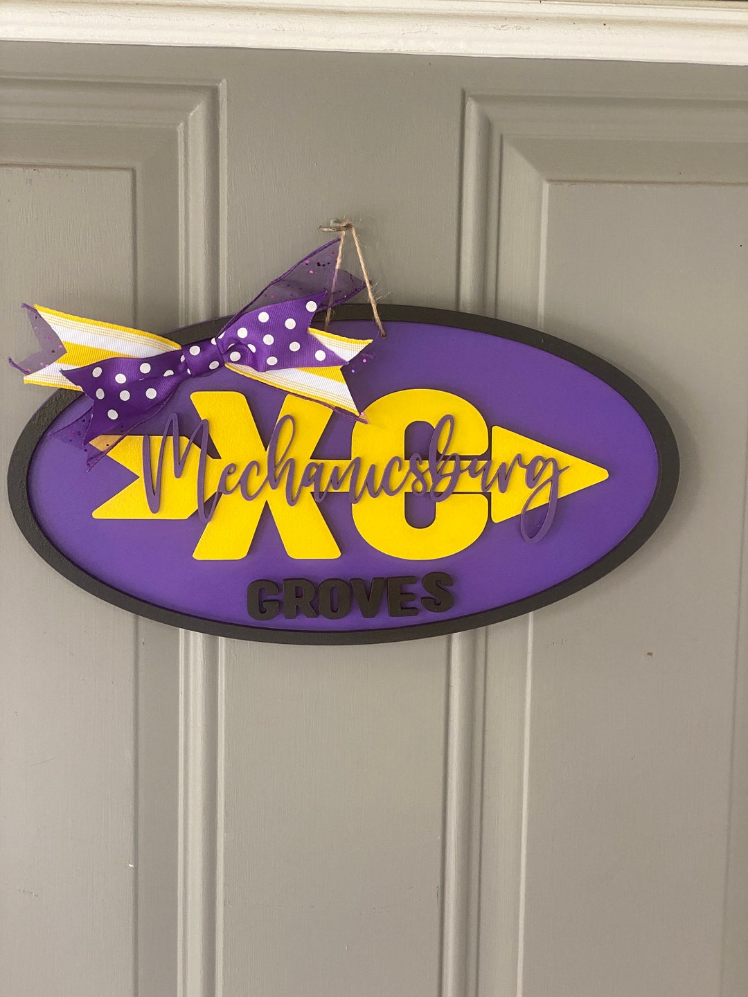 Cross Country Door Hanger, XC Team Door Sign, High School, CC Team Sign