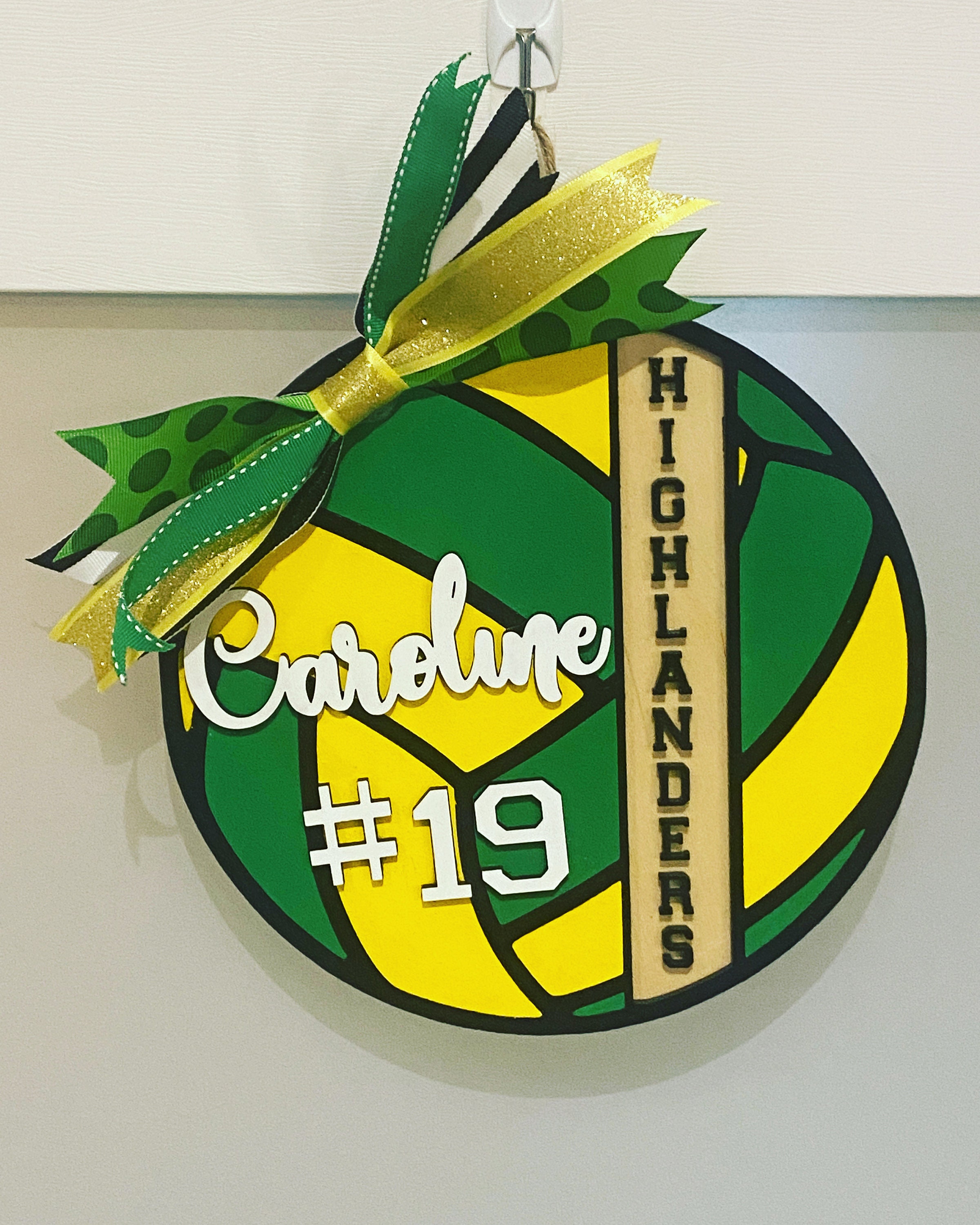 Volleyball Door Hanger Kit Volleyball Team Door Sign Kit Etsy