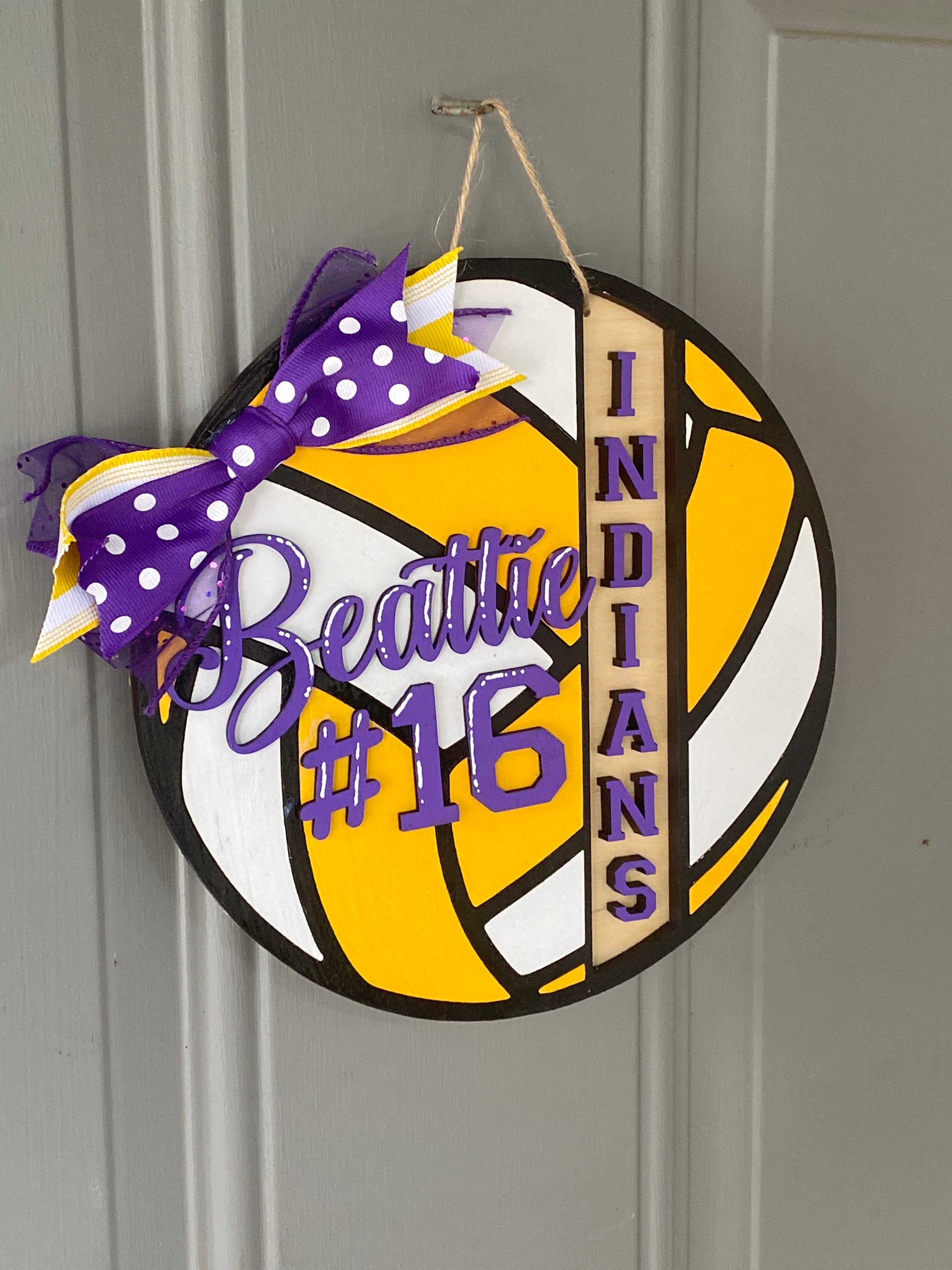 Volleyball Door Hanger Kit Volleyball Team Door Sign Kit Etsy