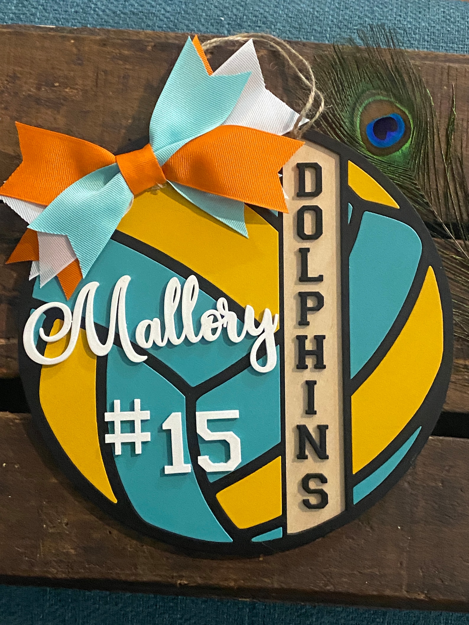 Volleyball Door Hanger, Volleyball Team Door Sign, High School ...