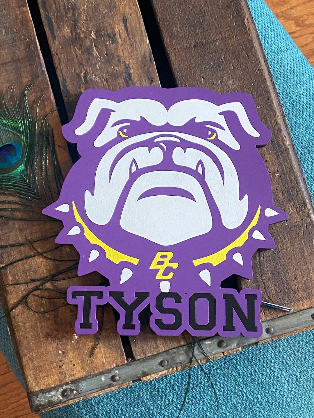 Bulldog Sign Mascot Team Door Sign High School Mascot Gift Etsy
