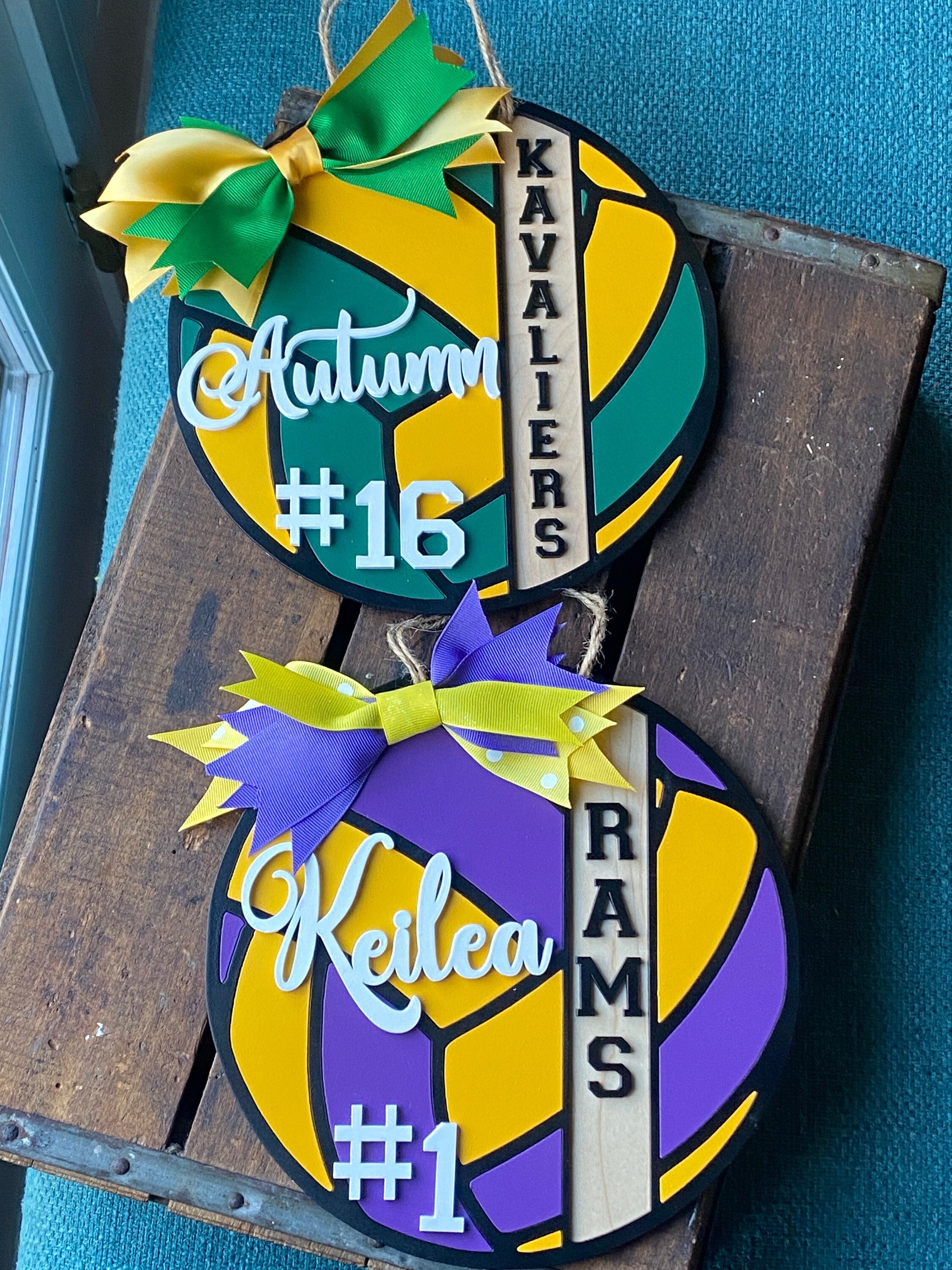 Custom Volleyball Team Door Hanger: Personalized Player Sign