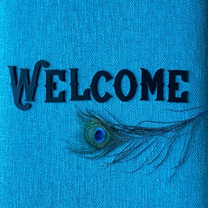 Wooden Welcome Lettering, Unfinished Wood Cutouts, Perfect for Door Hangers, Signs, Wreaths, Decor, Wooden Letters