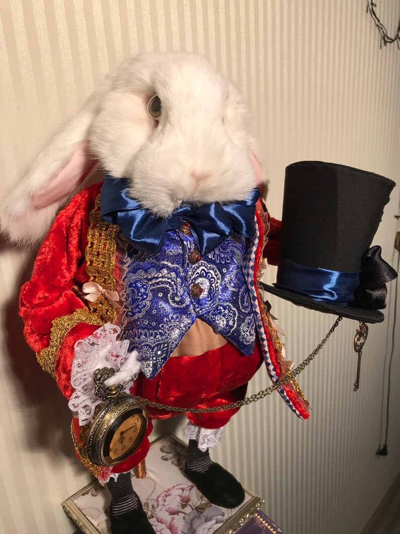Weißer Hase von Alice im Wunderland Etsy Weißer Hase von Alice im Wunderland Etsy