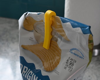 3D Printed Chip Bag Clip, Snack Saver, Large