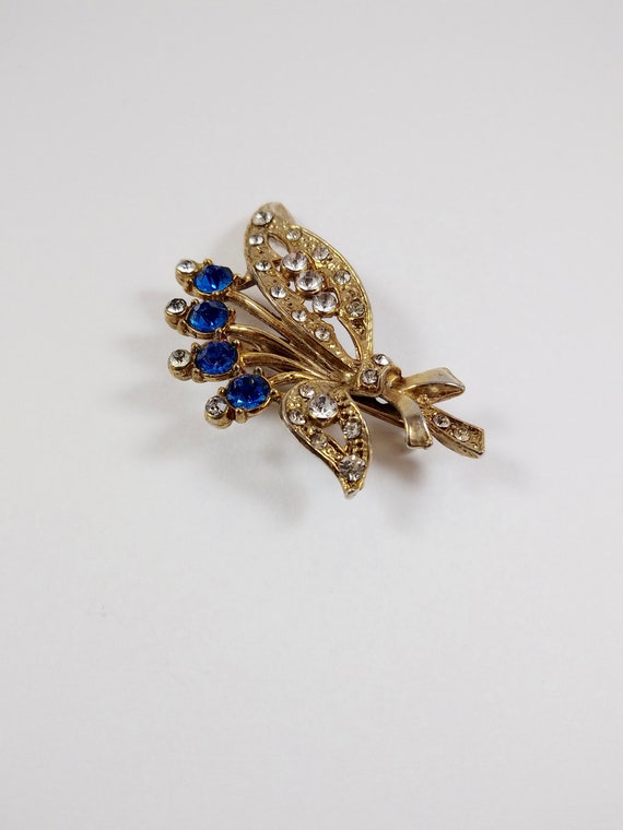 Blue Flower Brooch, Flower Brooch, Flower Pin, Fl… - image 2