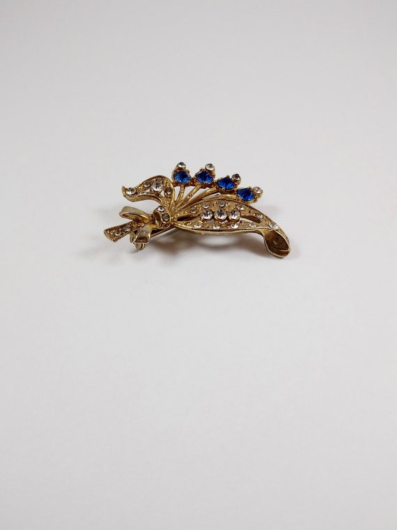 Blue Flower Brooch, Flower Brooch, Flower Pin, Fl… - image 3