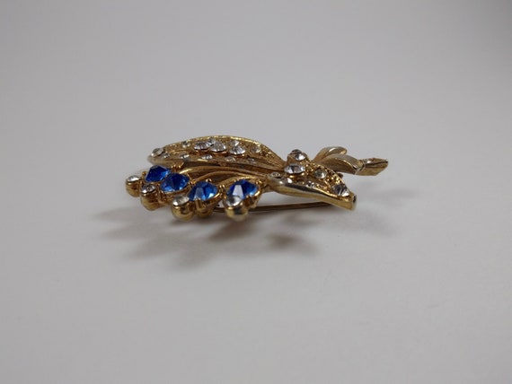 Blue Flower Brooch, Flower Brooch, Flower Pin, Fl… - image 5