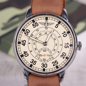 Watch Pobeda Pilot  Mechanical Watch Military Mens Watch, Vintage watch gift for Dad