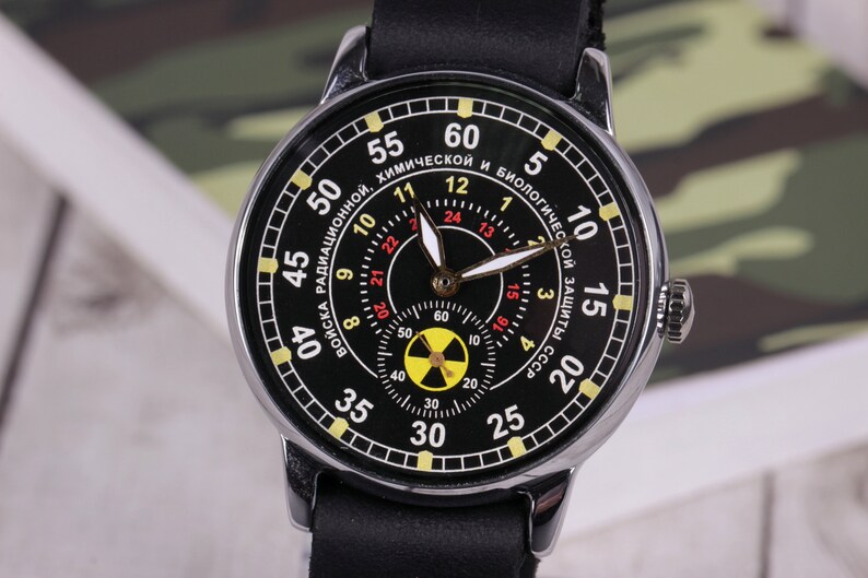 Pobeda ZIM watch Russian watch Radiation troops Vintage Etsy