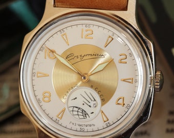 Sowjetische Uhren Sputnik Vintage Geschenkuhren für Papa UdSSR Uhr Mechanische Uhr Armbanduhr