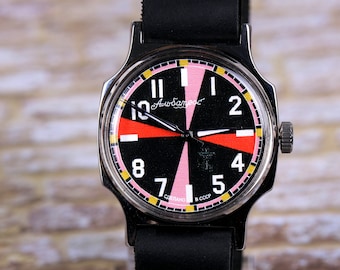 Vintage-Albatros UDSSR Armbanduhr: Raketa Militär Armbanduhr, Funkraum Akt