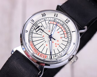 Vintage Military Men's Watch - Rare Antarctica Analog Timepiece from Ukrainian Seller