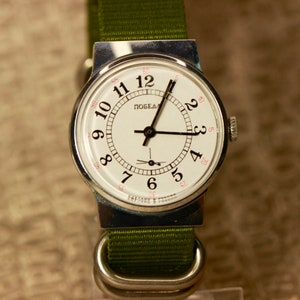 Mechanical Men's wristwatch ,Vintage personalized gift  Military USSR watch, Retro Watches