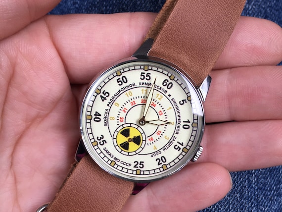 Soviet watch Pobeda ZIM Radiation troops , Vintag… - image 1