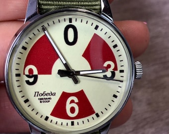 Zegarek naręczny w stylu vintage Big Zero RAKETA z analogowym nowym mechanizmem