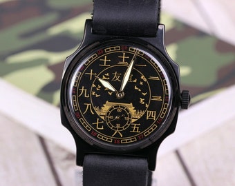 Vintage USSR Pobeda Watch: Chinese Dial Mechanical Military Timepiece