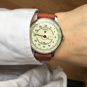 Mechanical Mens wristwatch,Military watch Pilot, USSR watch, Gift for him