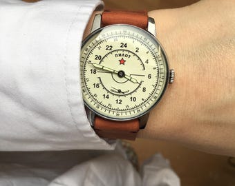 Military watches Pilot, Boho Style USSR watch, Gift for him
