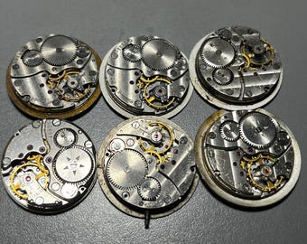 Pobeda Random Watch Movements - 6 mecanismos Steampunk da URSS (26 mm)
