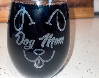 Dog Mom Wine Glass