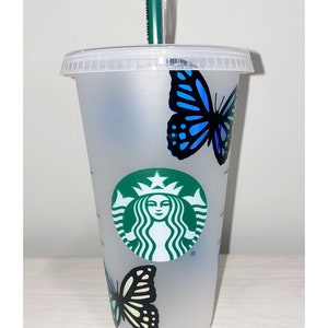 Butterfly Starbucks Cup | Starbucks Coffee Cup | Gift for her | Personalized Starbucks Cup