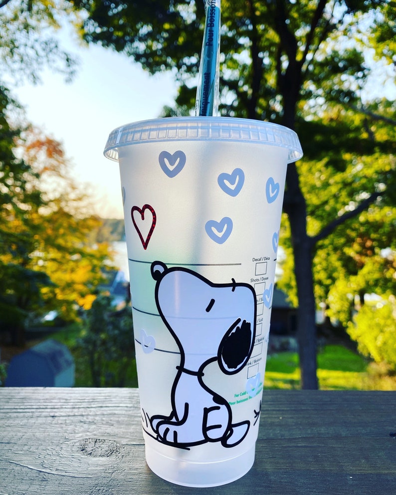Snoopy Starbucks Cup Peanuts Starbucks Cup Personalized Etsy