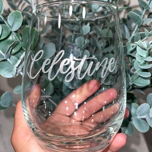 Personalized Wine Glass, Engraved Personalized Wine Glass