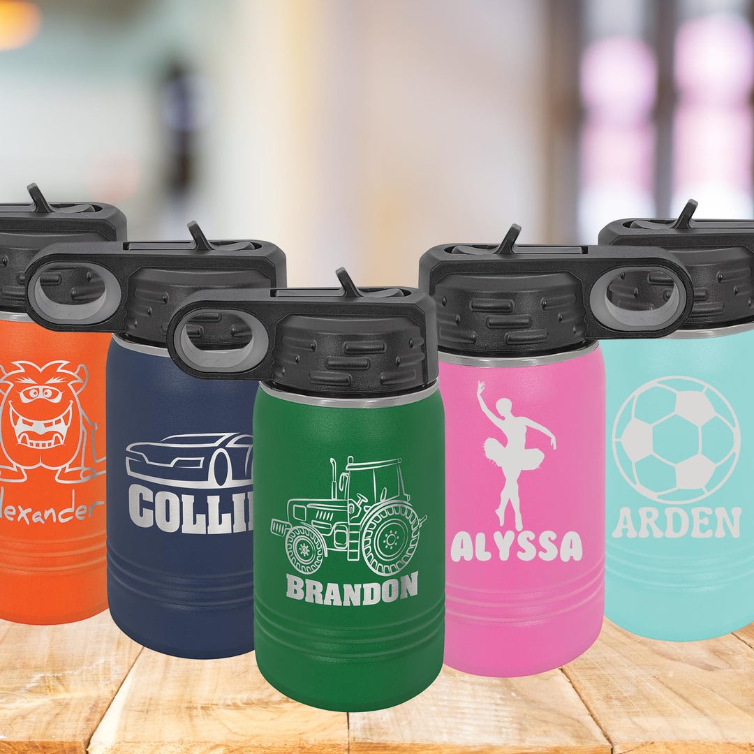 Personalized Kids Water Bottle, Custom Name Child's Water Bottle | 12oz ...