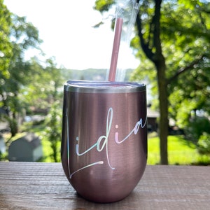 Personalized Wine Tumbler | Bridesmaid Gift