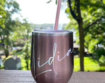 Vaso de vino personalizado / Regalo de dama de honor