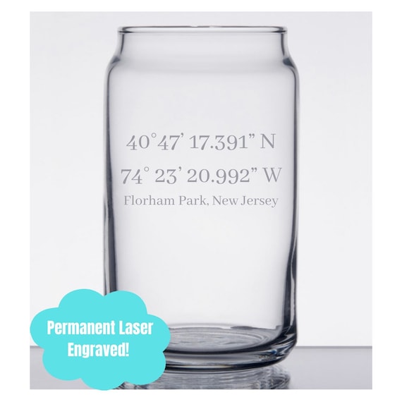 GPS Coordinates Beer Can Glass Coordinates Beer Glass 