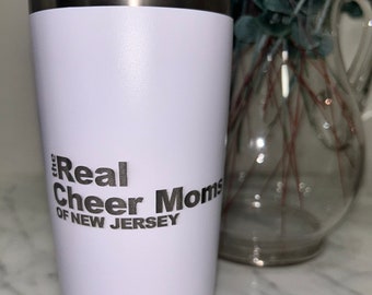 The Real Cheer Moms Of Your Town Travel Tumbler, Cheer Mom Tumbler, Cheer Mom Gift