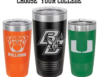 Gravierte College Becher | College-Annahme Geschenk | Abschlussgeschenk | Custom College Mascot Becher