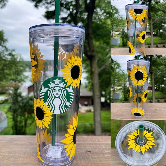 Bicchiere Starbucks girasole / bottiglia d'acqua girasole -  Italia