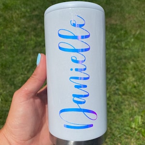 Personalized Slim Can Cooler - Custom Insulated Beverage Holder