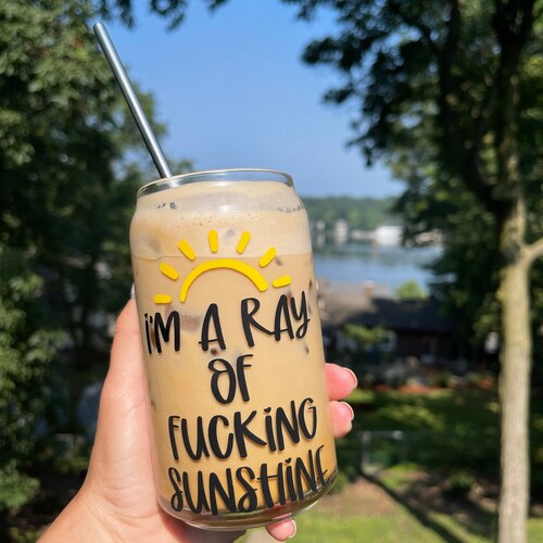 私は太陽の光のビール缶グラス | 太陽の光のアイスコーヒーグラス | 面白い誕生日プレゼント