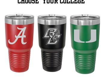 Gravierte College Becher | College-Annahme Geschenk | Abschlussgeschenk | Custom College Mascot Becher