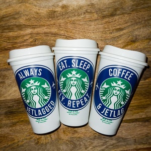 Flight Attendant Starbucks Cup | Personalized Starbucks Cup | Flight Attendant Gift | Baby’s First Flight Gift