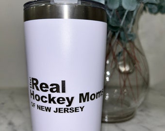 The Real Hockey Moms Of Your Town Travel Tumbler, Hockey Mom Tumbler, Hockey Mom Gift