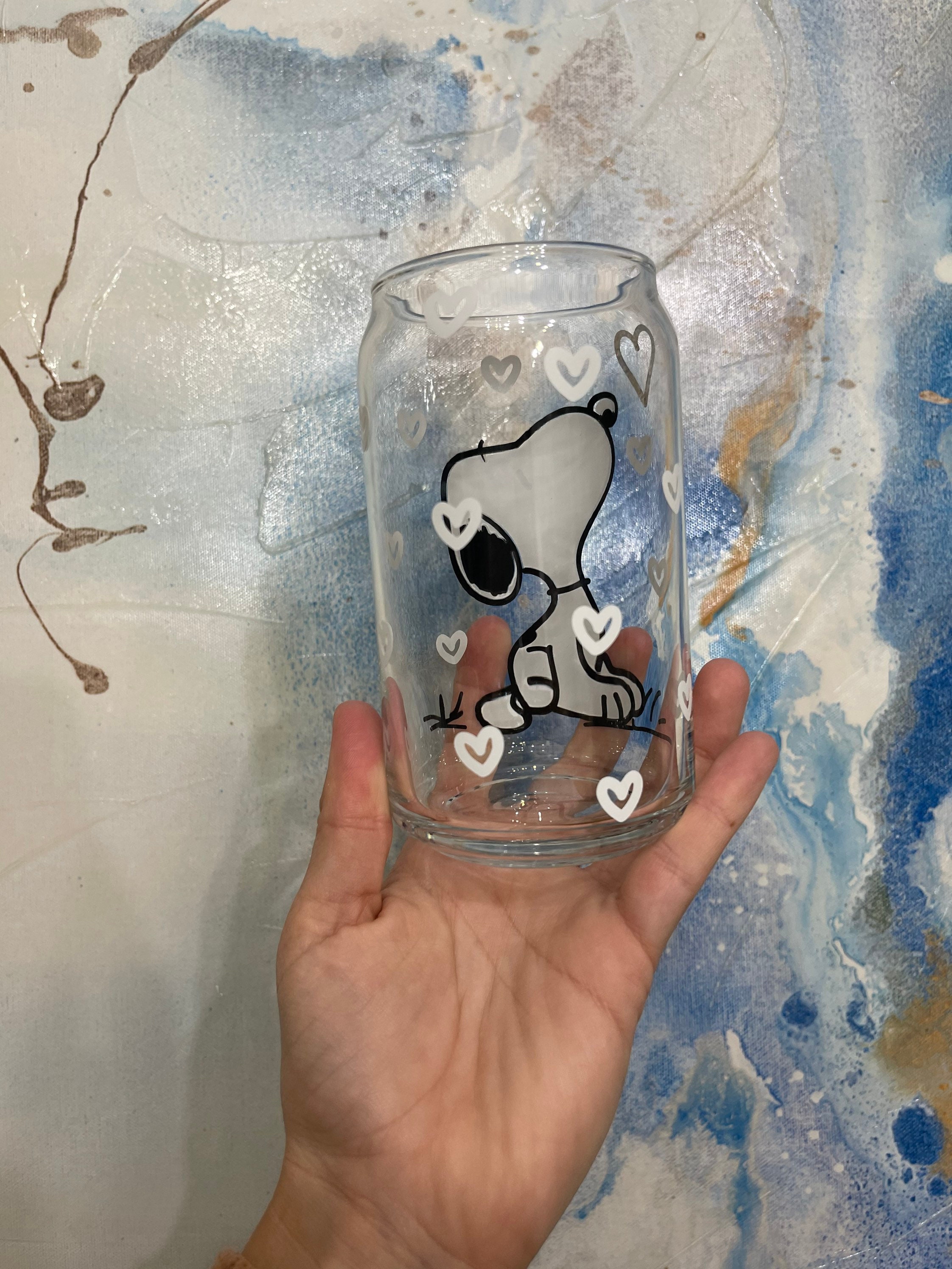 Snoopy Beer Can Glass Peanuts Coffee Cup Personalized Coffee Cup