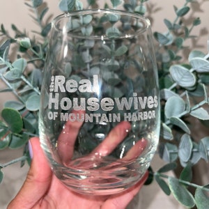 The Real Housewives Personalized City Stemless Wine Glass - Set of