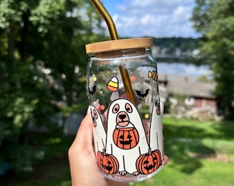 ハロウィン パップ カップ 缶 グラス、ハロウィン アイス コーヒー グラス、ハロウィン コーヒー カップ、ハロウィン 缶 グラス