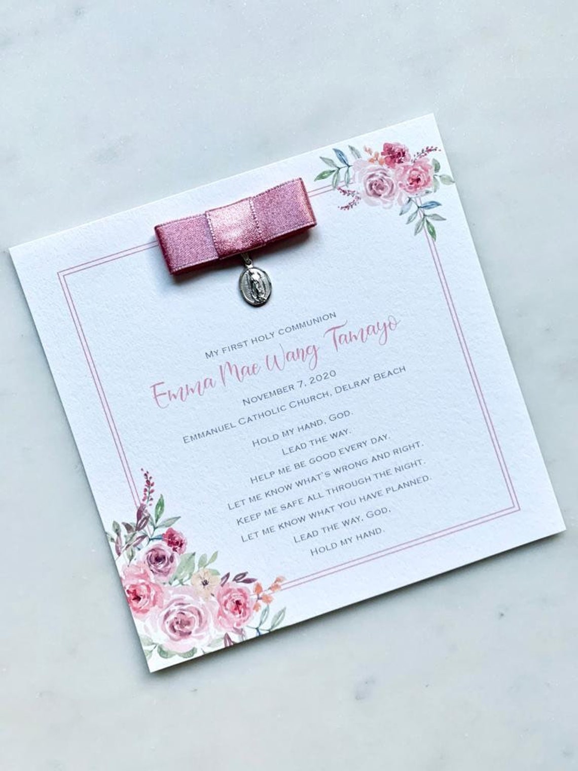 Baptism Favors Baptism Favor Card Christening Favor Cards Etsy