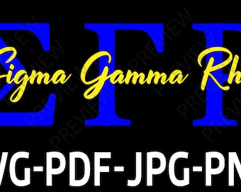 Sigma Gamma Rho Split Design 1922 SVG, JPG, PNG, Pdf Zip File