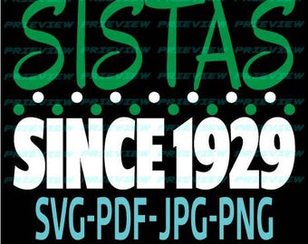 SISTAS Desde 1929 Iota Phi Lambda 1929 SVG, Jpg, Png, Pdf Archivo Zip 8 Archivos Incluidos Diseño de Camiseta o Diseño de Impresión Descarga Instantánea y DTF