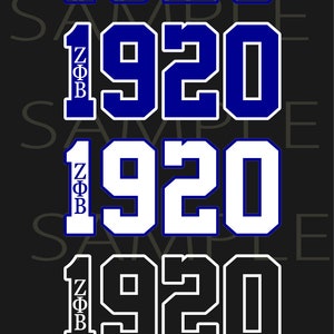 1920 Zeta Phi Beta  Bundle SVG & PNG Zip File- Single Color and Layered Design T-shirt or Print Design Instant Download