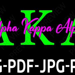 Alpha Kappa Alpha AKA Split Design SVG, Jpg, Png, Pdf Zip File Design T-shirt or Print Design Instant Download